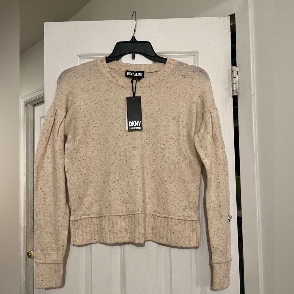 Dkny beige cream colored sweater.